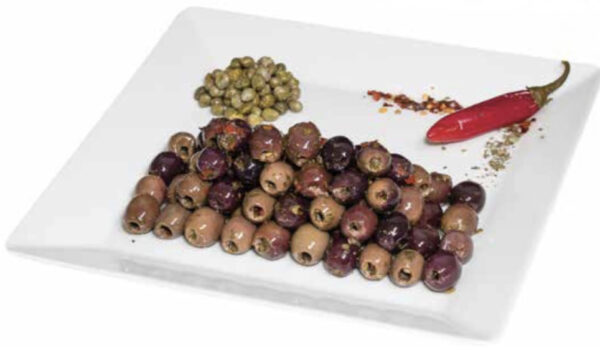 Pitted Leccino olives in olive oil  "alla Puttanesca"5kg