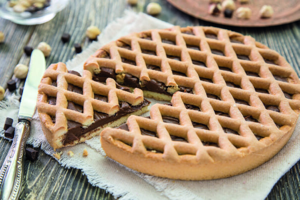 Gluten Free crostata cake gianduia